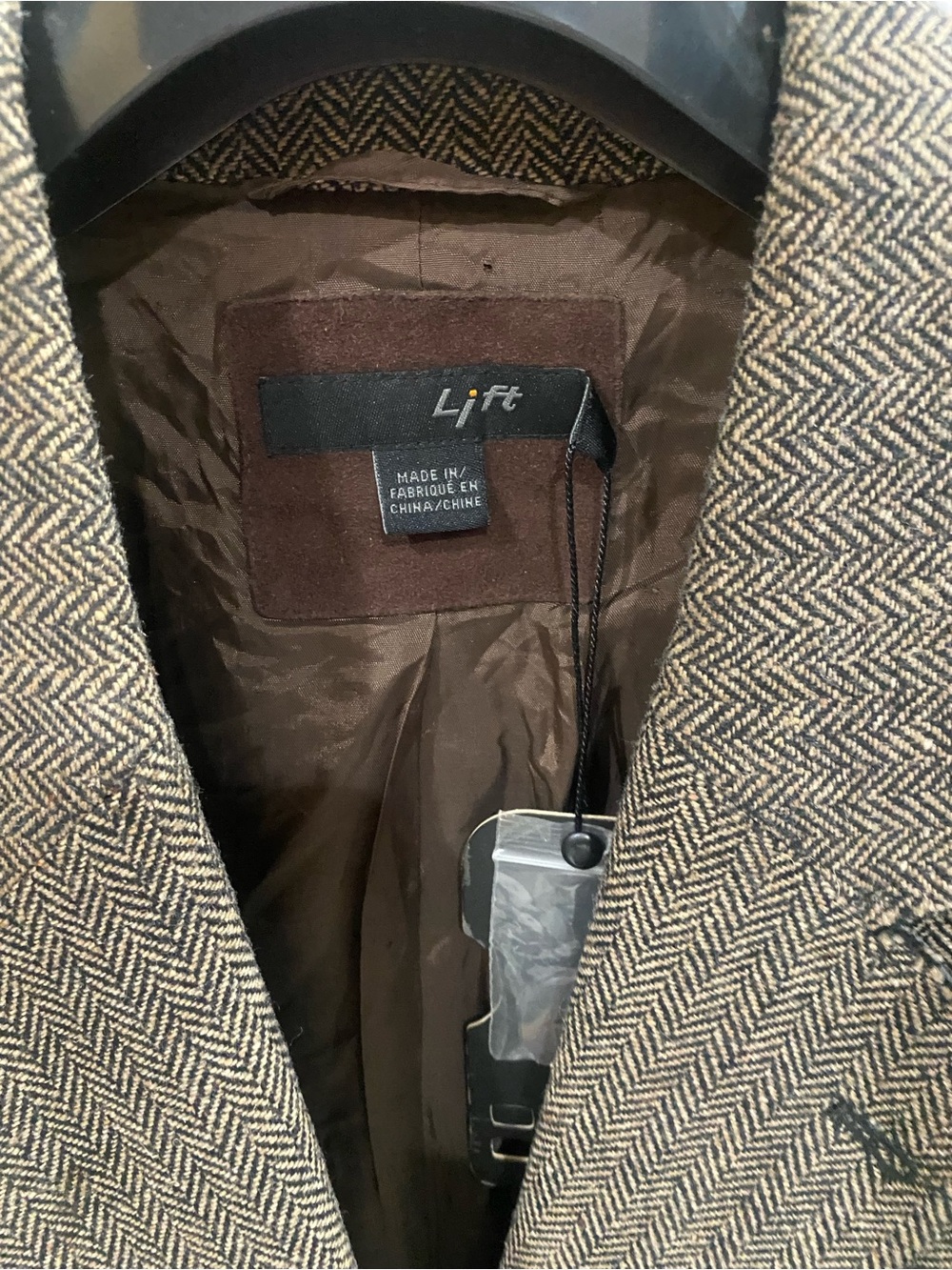 Men's Brown Herringbone Blazer L